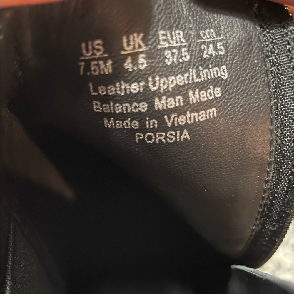 27 Edit Black Leather Porsia Boot Size 7.5 - Picture 7 of 7